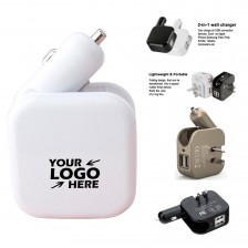 2-in-1 USB Car & Wall Charger